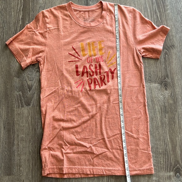 Peach Size Medium Life of the Lash Party T-Shirt Dear Lash + Love - Picture 6 of 6